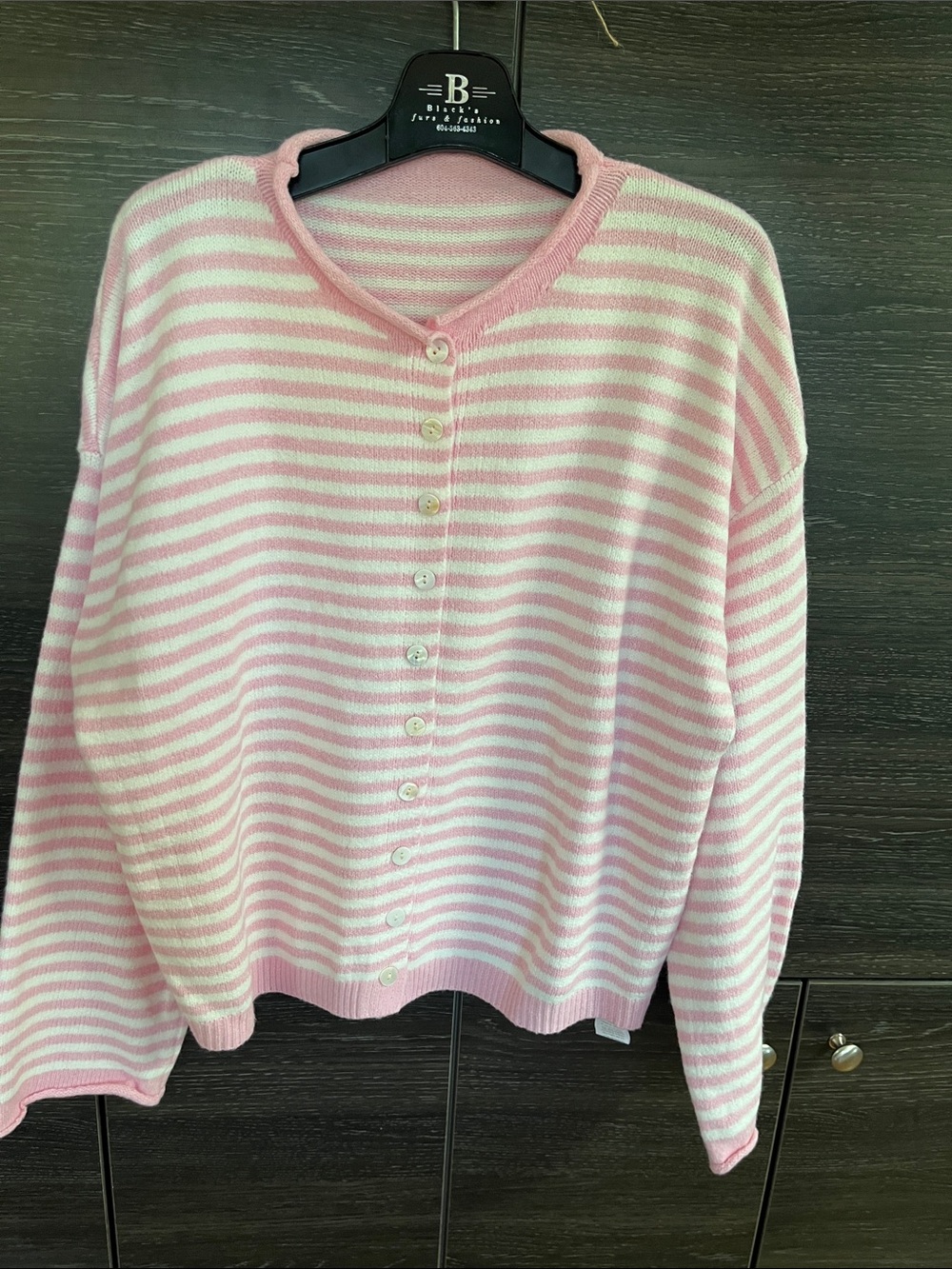 NWOT Candy Stripe Cardigan Large